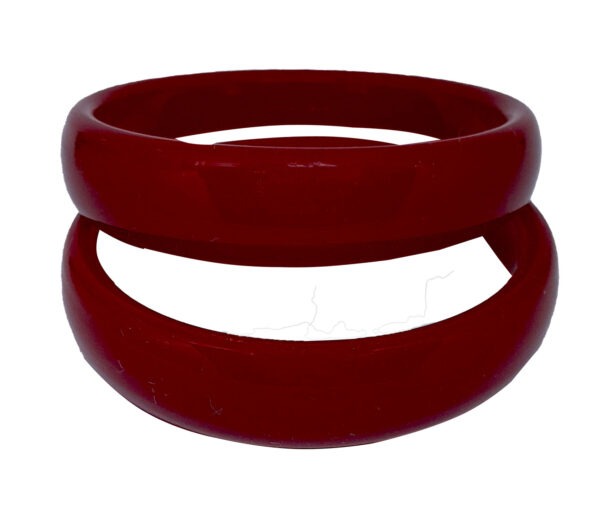 Acrylic  Bracelet Pola  Bangle of Red Pack of 2 - Image 2