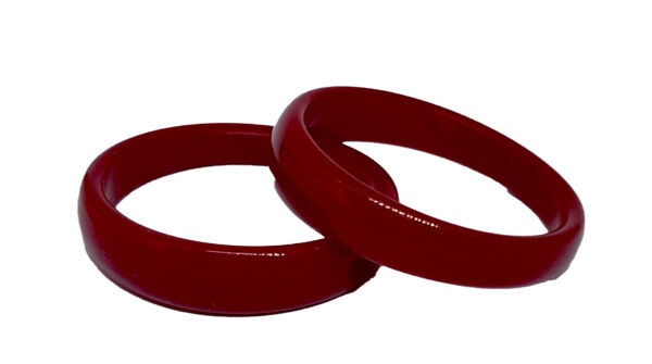 Acrylic  Bracelet Pola  Bangle of Red Pack of 2 - Image 3