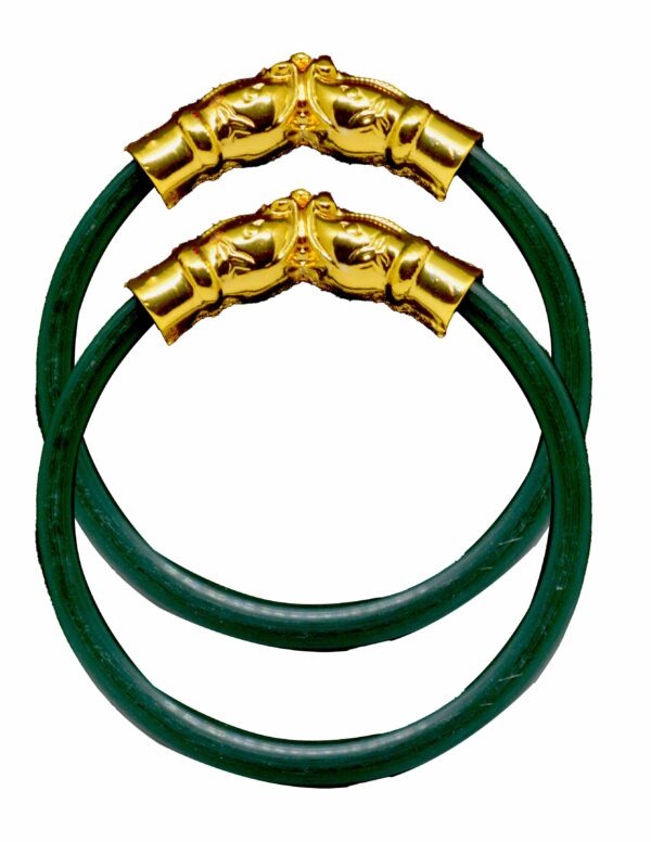 Gold Plated Plastic Bengali White Bangle 1 Pair