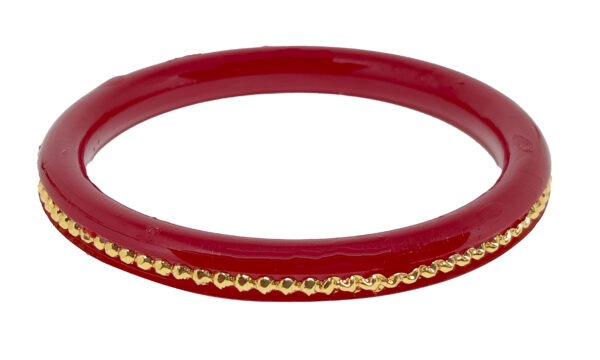 Gold Plated Bengali Bangle Red Pola For Women Pack of 2 - Image 4