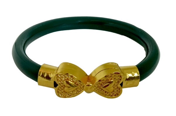 Gold Plated Plastic Bengali White Bangle 1 Pair - Image 4