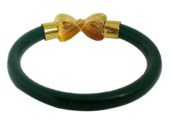 Gold Plated Plastic Bengali White Bangle 1 Pair - Image 6