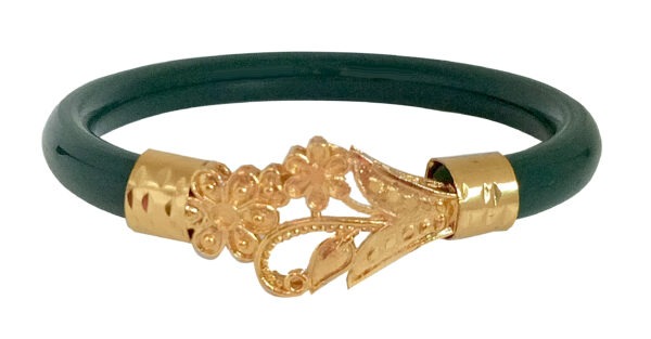 Gold Plated Plastic Bengali White Bangle 1 Pair - Image 4