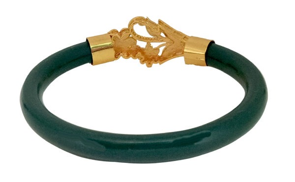 Gold Plated Plastic Bengali White Bangle 1 Pair - Image 5