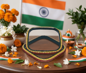 Tiranga Square Bangles with Indian Tricolor Design