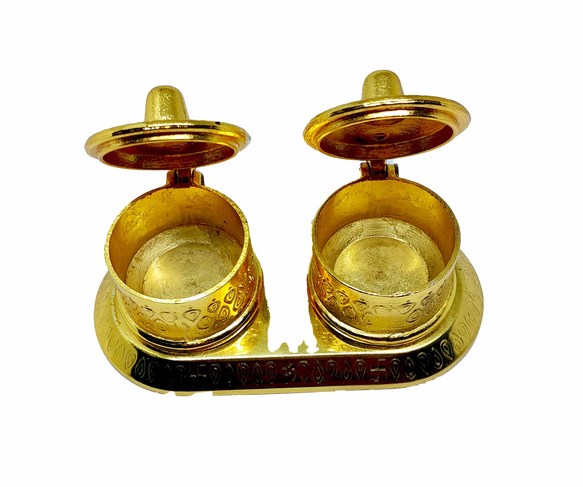 Jhapi Box Aluminium Beautiful Kumkum Chawal Box for Pooja Decorative Showpiece ...