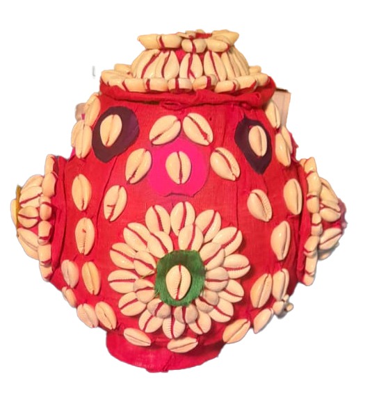 Jhapi Box Bamboo Lakshmi Jhapi Puja Basket with Cowrie Shells