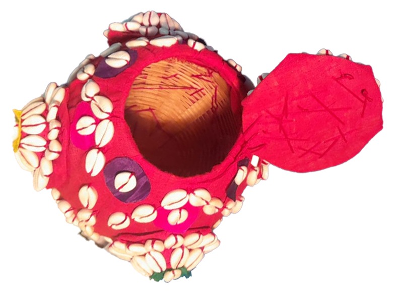 Jhapi Box Bamboo Lakshmi Jhapi Puja Basket with Cowrie Shells